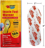 Insole Foot Warmers - Up to 10 Hours of Heat, Easily Apply with Adhesive - Ultra Thin, Easy, All Natural - Air Activated, Odorless Hot Insole Warmers - Sport Temp