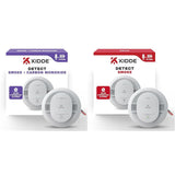 Kidde Hardwired Smoke & Carbon Monoxide Detector Bundle with Hardwired Smoke Detector, 10-Year Battery Backup
