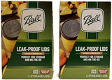 Ball Leak-Proof Plastic Lids for Glass Mason Jars, Used for Canning, Pickling, Juice, Jam, Jelly (Regular, 6 Count (Pack of 2))