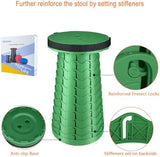 Boreeman Upgraded Folding Stool Lightweight Yet More Sturdy with Load Capacity 400lbs Portable Collapsible Stool for Camping Fishing Hiking BBQ (Army Green)