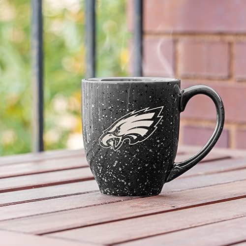 Rico Industries NFL Football 16 oz Team Color Laser Engraved Speckled Ceramic Coffee Mug