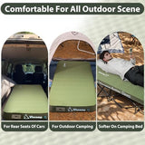 Self Inflating Camping Sleeping Pad, 4" Memory Foam Camping Pad Self Inflating Camping Mattress Sleeping Pad Camping Mat for Camping(Green)