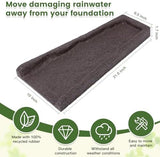 2 Pack Rubber Downspout Splash Block Rain Gutter Down Spout Drain Trays Brown