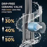 FORIOUS Kitchen Faucet with Pull Down Sprayer, Brushed Nickel High Arc Modern Classic Sink Faucet Stainless Steel with Deck Plate Fit for 1 or 3 Hole for Pot Filler Bar Farmhouse Laundry Rv