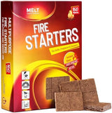 Fire Starter Squares, 160 pcs - Fire Starters for Campfires, Grill, Outdoor Fire Pit, Fireplace, BBQ - Fire Starter Kit, Water Resistant & Odorless - Camping Accessories