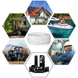 14 Gauge Marine Wire,100ft 14 AWG Duplex Marine Grade Wire Tinned Copper Boat Electrical Cable for Boat/Automotive/RV/Camper/Trailer Outdoor Use