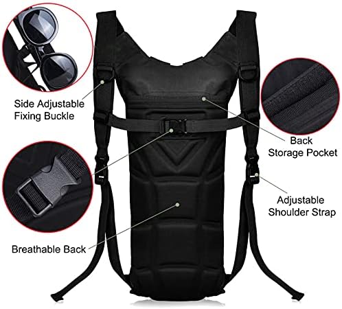 Water Backpack Black Hydration Backpack with 3 Liter Bladder Lightweight & Waterproof Hydration Pack for Hiking, Cycling, Running,Climbing Outdoorer ,Gift for dad