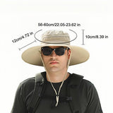 Generic Outdoor Wide Brim Sun Hat with Solar Fan-Fishing Hat with 2 Solar Powered Fan, Solar Powered Fan Hat for Outdoor (US, Alpha, Large, A-Dark Grey)