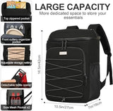 Cooler Backpack Insulated Leak Proof 30 Cans for Men Women,Waterproof Soft Cooler Bag，Lightweight Ice Chest Lunch Backpack for Beach Camping Picnic Travel Worksite Fishing
