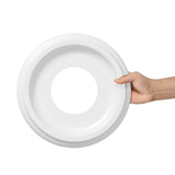 2Packs Molded Nylon Ceiling Medallion for Light Fixtures and Ceiling Fans, 9.8"OD x 4"ID x 0.94"P (Fits Canopies up to7-1/4")（White）
