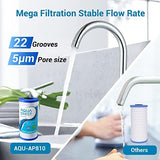 AQUA CREST WHKF-GD25BB Whole House Water Filter Replacement for Whirlpool® WHKF-GD25BB, WHKF-DWHBB, 3M® Aqua-Pure AP810, AP801, AP811, 5 Micron, 10" x 4.5", Well & Tap Water Filter, Pack of 2
