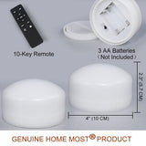 HOME MOST 2-Pack Large Halloween Pumpkin Lights with Remote and Timer - White Pumpkin Lights Battery Operated Halloween Decor - Bright Jack-O-Lantern Decorations