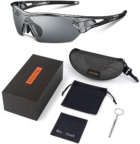 BEACOOL Polarized Sports Sunglasses for Men Women Youth Baseball Cycling Running Driving Fishing Golf Motorcycle TAC Glasses