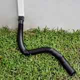 7ft Long Gutter Downspout Extensions, 3" Downspout Extender Drainage Pipe for 2"×3" Downspout and 3"×4"Downspout, Flexible Pipe Stretched Length 7ft, Black,1-Pack
