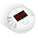 High Definition Color Screen Detector LCD Powered by Carbon Monoxide Detector and Smoke Alarm Battery (excluding Battery) (Large Screen, 4Pack-CO&Smoke)