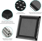 Drain Hair Catcher/Drain Strainer/Square Shower Drain Cover for Bathroom Floor Drain, Stainless Steel and Silicone Hair Stopper (Patented Product)