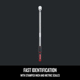 CRAFTSMAN Torque Wrench, 1/2" Drive, 50-250 FT-LB (CMMT99434)