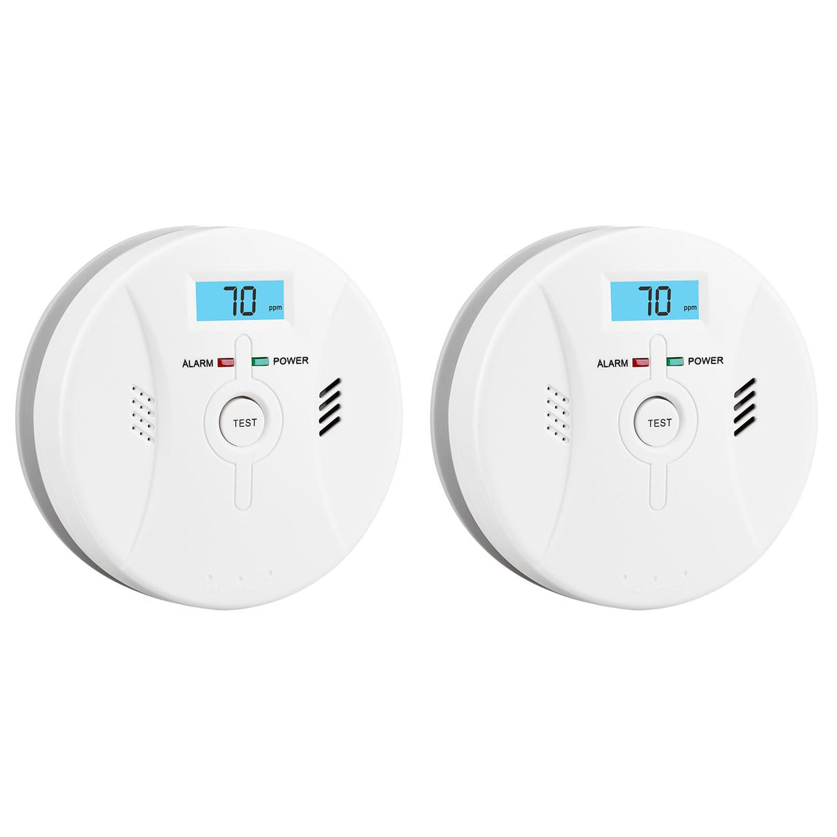 SHYEEH Smoke and Carbon Monoxide Detectors, Combination Smoke Alarm and Carbon Monoxide Detector Battery Powered, CO Detector Alarm with Sensitive Sensor, Sound Warning and LCD Display, ‎CDR-803