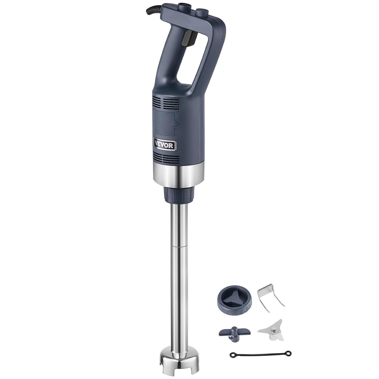 VEVOR Commercial Immersion Blender, 500W Heavy Duty Hand Mixer, 16 inch Stepless Variable Speed Mixer with Stainless Steel Blade, Multi-Purpose Portable Mixer for Soup, Sauces, Mashed Potatoes, Cream