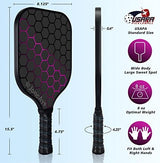 Pickleball-Paddles-Set of 4 or 2 Rackets by JoncAye, USAPA Approved Pickle-Ball Equipment with Balls, Bag, Accessories, Fiberglass Graphite Pickleball Racquet Set for Men, Women, Kids, Adults
