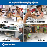 First Aid Only 6060 All-Purpose 10-Person Emergency First Aid Kit for Business, Worksite, Home, and Car, 57 Pieces