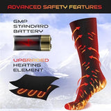 Rechargeable Heated Socks Men Women - Washable Battery Operated Foot Warmer for Ski Hunting - Electric Winter Heating Socks for Work Boot Toe Sleep Bed Indoor Outdoor Sports Walking Research