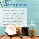 Aquasana Shower Filter | Dermatologist-recommended for softer, healthier skin & hair | Proven to reduce 90% of chlorine for 6 months | High pressure | Handheld wand shower head | AQ-4105