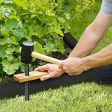 16 Inches Rebar Stakes(16pcs) Heavy Duty Straight Metal Ground Anchors with Chisel Point Ends for Timber,Concrete,Plant Support,Camping Tents,3/8 Inch Thickness Garden Stakes,Black