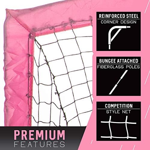 Franklin Sports Blackhawk Backyard Soccer Goal - Portable Pop Up Soccer Nets - Youth + Adult Folding Indoor + Outdoor Goals - Multiple Sizes + Colors - Perfect for Games + Practice