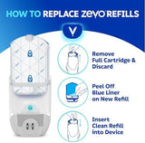 Zevo Flying Insect Trap Refill - for The Zevo MAX & Standard Indoor Fly Trap - Catch Gnats, House & Fruit Flies - Easy to Use - Mess-Free Disposal (6 Refill Cartridges)