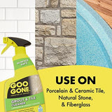 Goo Gone Grout and Tile Cleaner - 28 Ounce - Removes Tough Stains Dirt Caused by Mold Mildew Soap Scum and Hard Water Staining - Safe on Tile Ceramic Porcelain, pack of 2