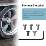 Ctuoptuo 𝟓 𝐏𝐜𝐬 of 970076 Wheel Center Cap Screws Allen Head & Allen Wrench, Fit for American Racing Torq Thrust Wheels