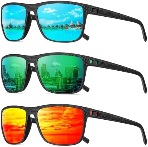 Polarized Sunglasses Men, Mens Sunglasses Polarized UV protection Lightweight Sun Glasses for Driving Fishing Golf