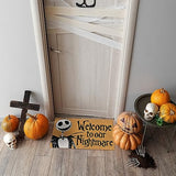 Gertmenian Nightmare Before Christmas Coir Doormat - 2x3 Welcome Mat (2-Pack), Ideal for High Traffic Areas in Front Door, Garage, Entryway - Welcome Nightmare/Jack & Sally, 80005