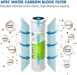 APEC Water Systems FILTER-SET-ESPH High Capacity Replacement Filter Set For Essence Series Alkaline Reverse Osmosis Water Filter System Stage 1-3&6