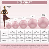 APEXUP Yoga & Pilates Ball - Anti Slip Heavy Duty Gym Ball for Fitness, Balance & Core Workout