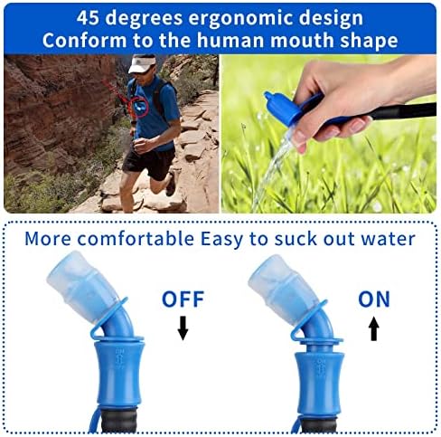 Hydration Bladder 2 Liter, BPA Free Water Bladder for Hiking Backpack Water Storage Bag with Insulated Tube, Hydration Backpack Replacement for Outdoor Camping Running Hiking