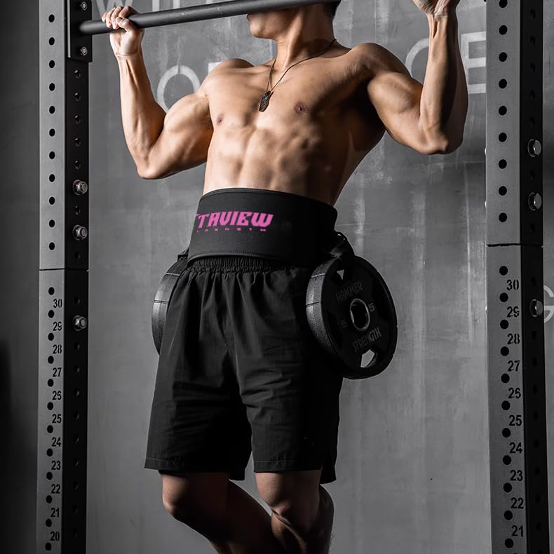 Hip Thrust Belt for Gym & Pilates,Booty Belt for Hip Thrust,Hip Belt Pad for Glute Bridge Butt Workout with Dumbbells Kettlebells for Lunges Reverse Squat (Black&Pink)