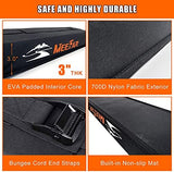 MeeFar Universal Car Soft Roof Rack Pads Luggage Carrier System for Kayak Surfboard SUP Canoe Include 2 Heavy Duty Tie Down Straps, 2 Tie Down Rope, 2 Quick Loop Strap and Storage Bag