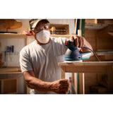 BOSCH ROS20VSC Palm Sander with Vacuum Dust Collector, 2.5 Amp 5 Inch Corded Variable Speed Random Orbital Sander, Polisher Kit with Soft Carrying Bag