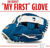 Franklin Sports MLB Youth Teeball Glove and Ball Set - Kids Baseball and Teeball Glove and Ball - Perfect First Kids Glove - 9.5"