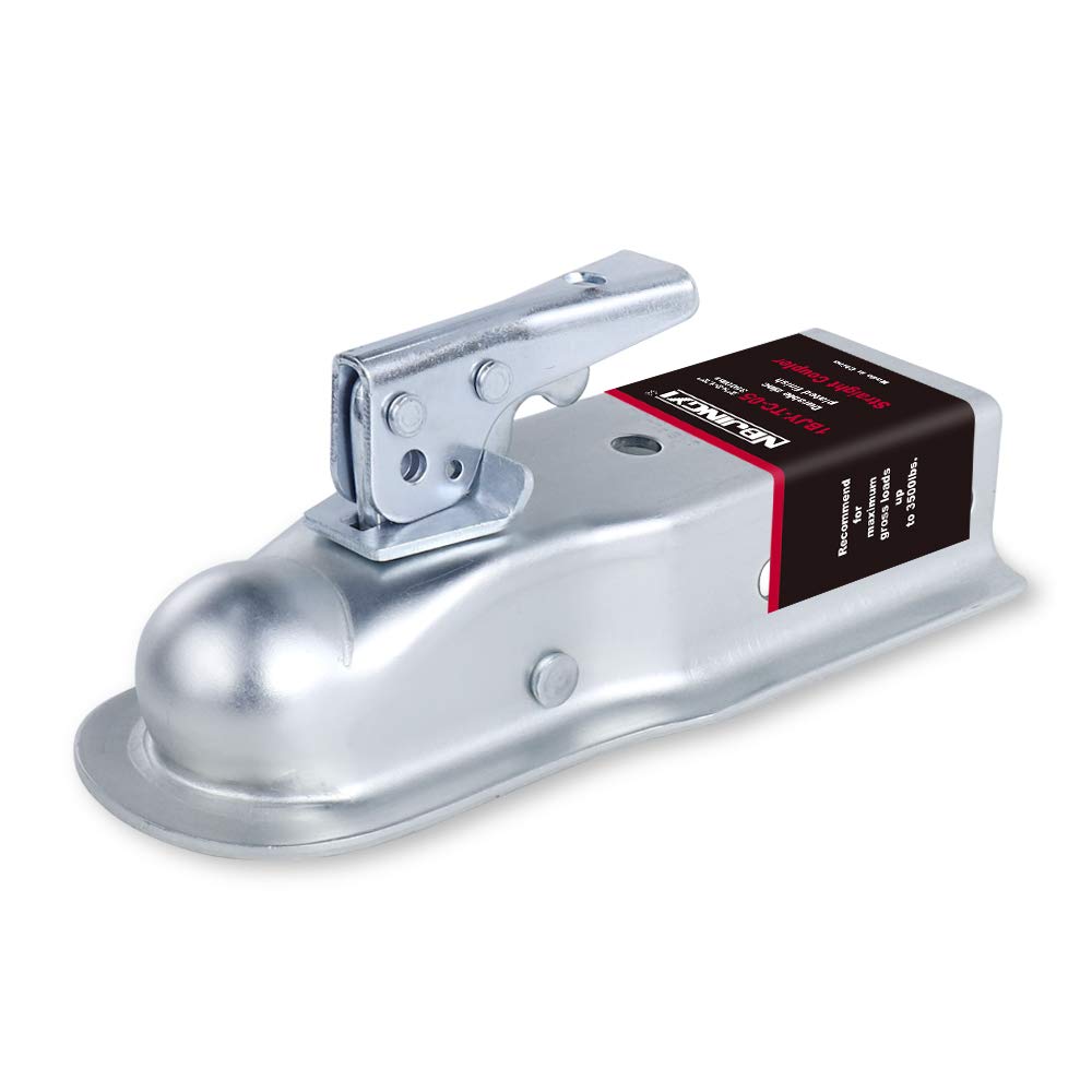 2" Straight Trailer Coupler (Ball 2", Channel 2-1/2" 3500LBS) Finish Zinc