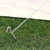 9 inch Galvanized Tent Stakes Metal Tent Pegs, Steel Yard Stakes Tarp Hooks Ground Garden Stakes Tent Spikes, 100 Pack