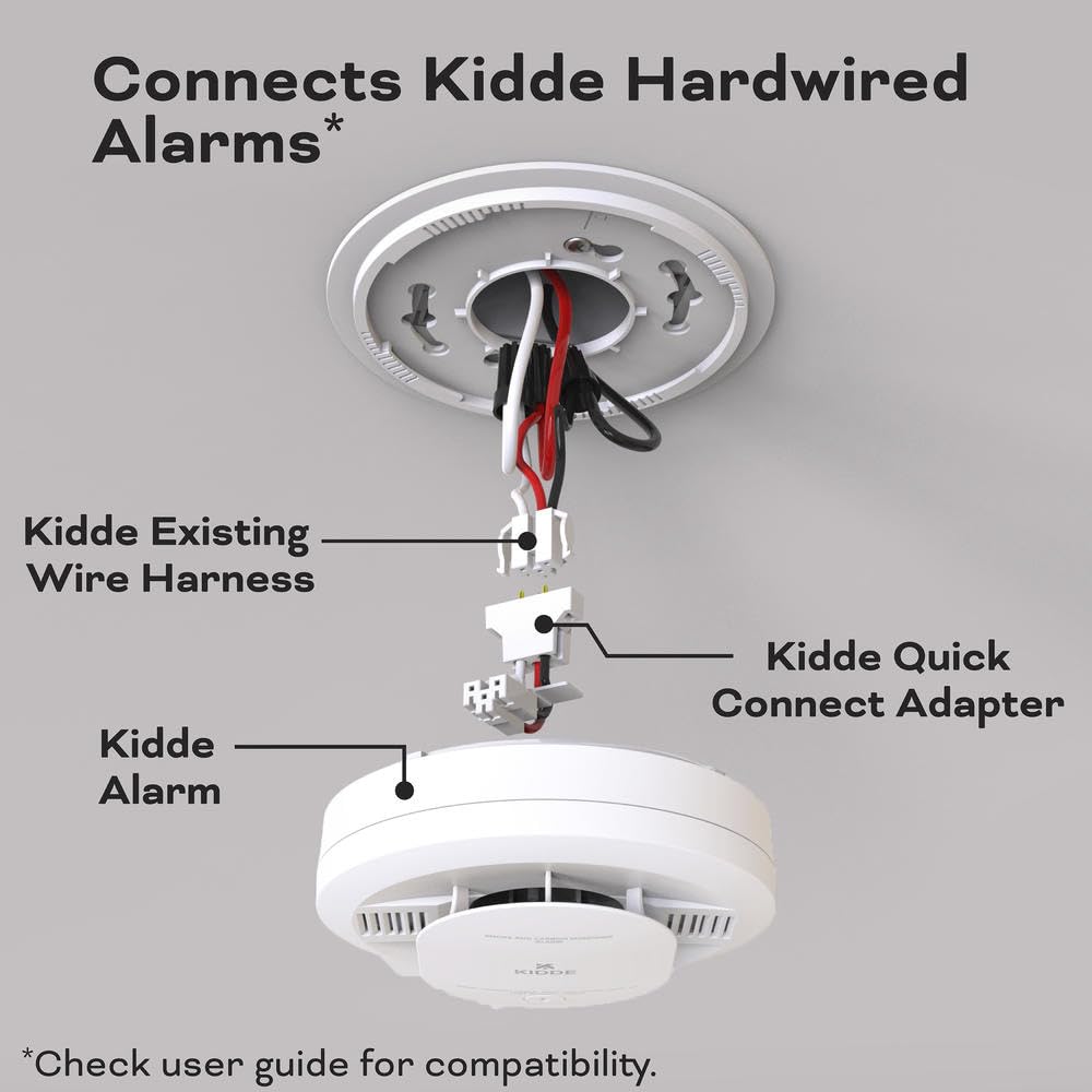 Kidde‘s 20-9003 Quick Connect Adapter Plug for Hardwired Smoke and CO Detectors – Compatible with Kidde’s Alarms – Smoke Detector Adapter for Easy Retrofit Installations, Pack of 2