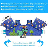 Chriffer Kids Swim Vest Life Jacket for 22-66 Pounds Boys and Girls, Toddler Floaties with Shoulder Harness Arm Wings for 2,3,4,5,6,7 Years Old Baby