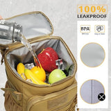 Tactical Backpack Cooler, 25L Cooler Backpack Insulated Leak-Proof, Heavy Duty Large Lunch Backpack, Waterproof Ice Chest Backpack for Men Women Adults Work Daytrip Camping Beach Hiking Accessories