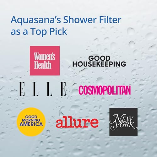 Aquasana Shower Filter | Dermatologist-recommended for softer, healthier skin & hair | Proven to reduce 90% of chlorine for 6 months | High pressure | Handheld wand shower head | AQ-4105