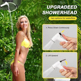 Portable Camping Privacy Tent, Outdoor Shower Tent Kit with 5 Gallon Shower Bag-(Nozzle Upgraded)