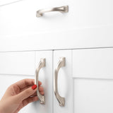 BEROSSA 10 Pack Brushed Nickel Cabinet Pulls 3 Inch Satin Nickel Cabinet Handles Nickel Hardware for Kitchen Cabinets 8222 Drawers Bedroom Dresser Bathroom Vanity Cupboard