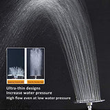 NearMoon Rain Shower Head, Ultra-Thin Design-Pressure Boosting, Awesome Some Experience, High Flow Stainless Steel Rainfall Head (6 Inch,Chrome Finish)